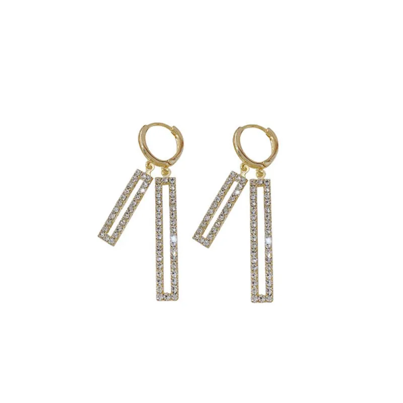 Glänzende lange Quasten-Glitzer-Tropfenohrringe für Damen, modische lange Kette, baumelnde Ohrringe, Hochzeit, Party, Schmuck, Geschenke – Detail 38