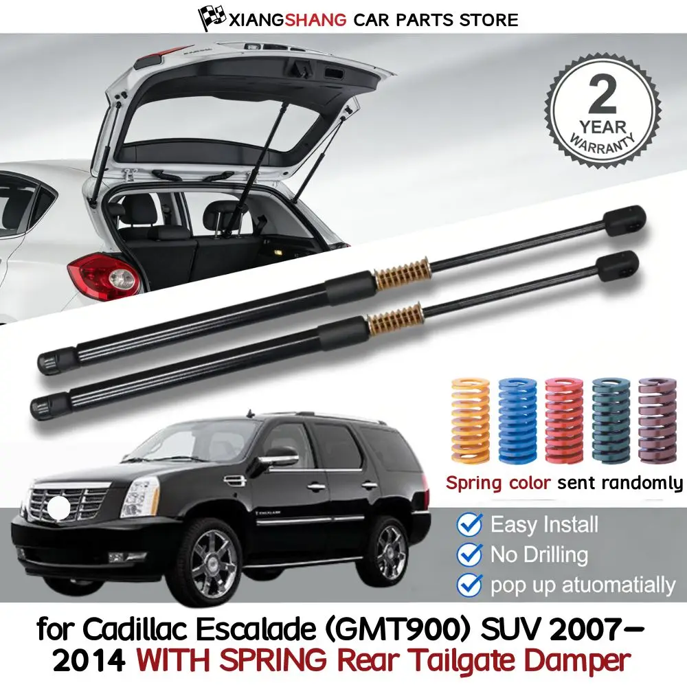 

2pcs Rear Auto Open With Spring Damper for Cadillac Escalade (GMT900) SUV 2007-2014 Trunk Boot Gas Charged Gas Struts