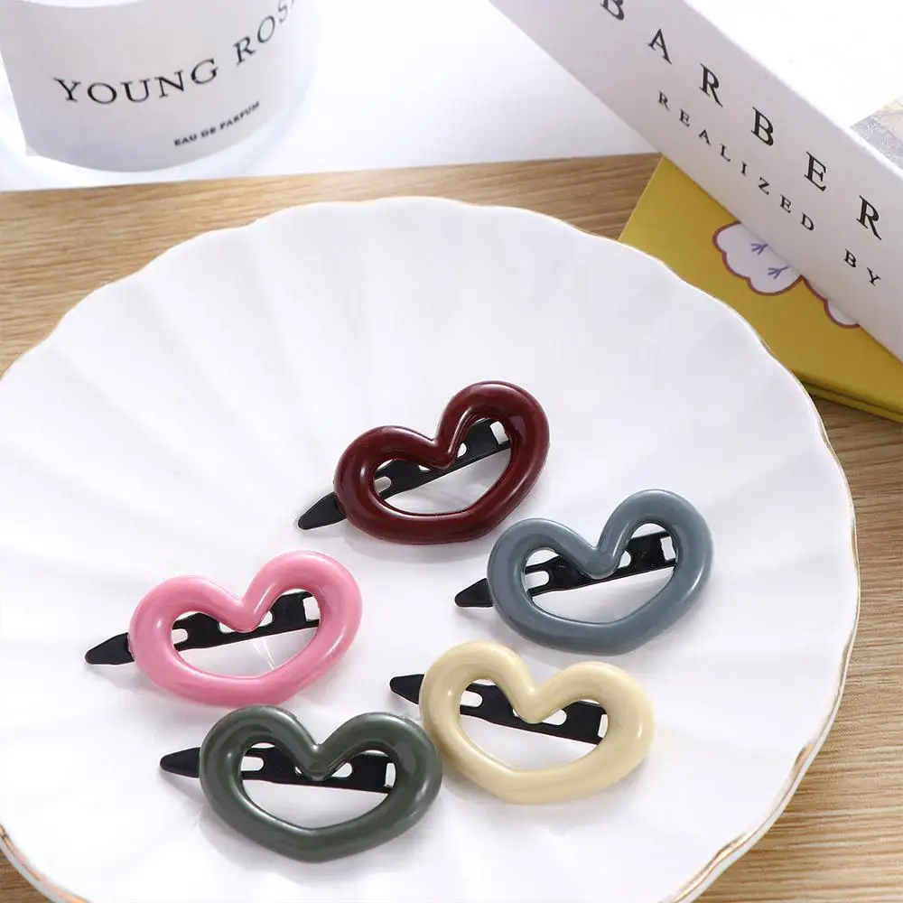 Side Clip Duckbill Clip Bangs Clip Gifts Hair Accessories Korean Style Hairpin Love Heart Hair Clip Y2K Hair Barrettes