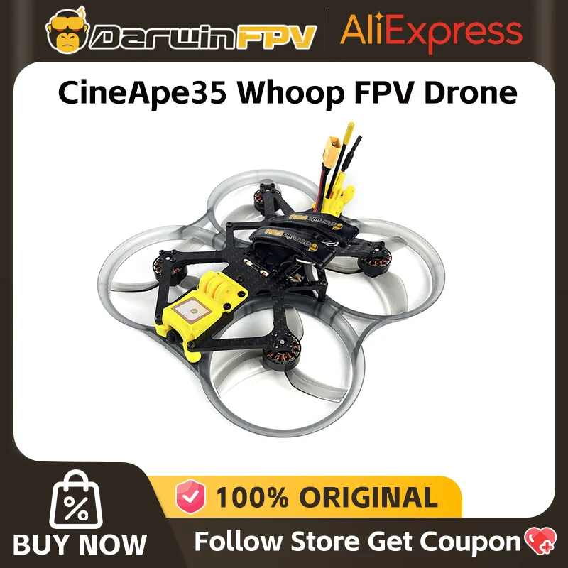 DarwinFPV CineApe35 3.5inch Brushless ELRS FPV Drone RC Quadcopter BNF Toys Newest 2023