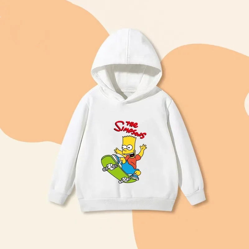 The Simpsons Anime Children's Hoodie Hoodie Casual Fashion Trendy Sports Top for Boys and Girls