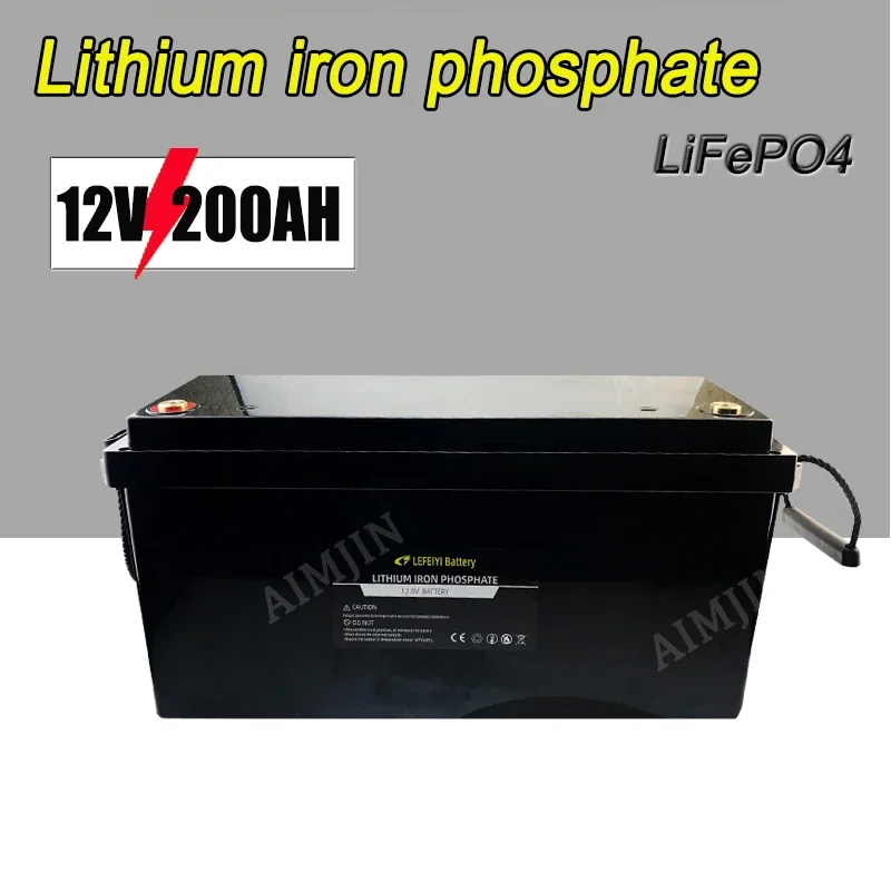 

LiFePO4 12V Battery 100AH/200AH Built-in BMS Lithium Iron Phosphate Cell for Golf Cart Outdoor Camping Solar Storage