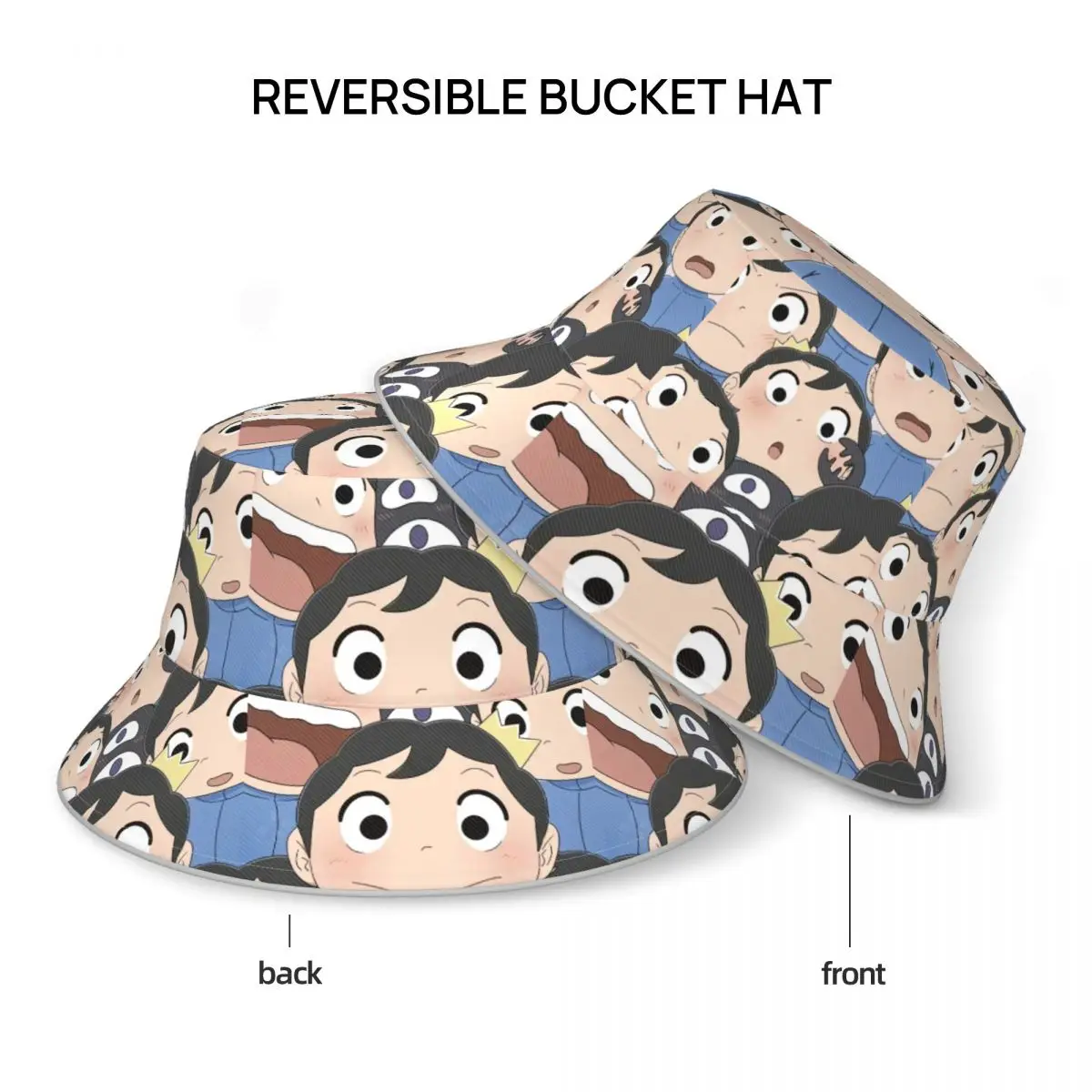 King rang – chapeau seau réfléchissant pour hommes et femmes, Bojji, chapeau de protection solaire d'extérieur, de plage, de randonnée, de pêche