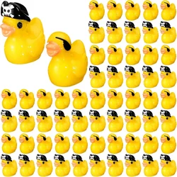 60Pcs Mini Resin Duck Halloween Pirate Tiny Ducks Little Pirate Mini Ducks Cute Miniature Resin Duck Miniature Figures Ornament
