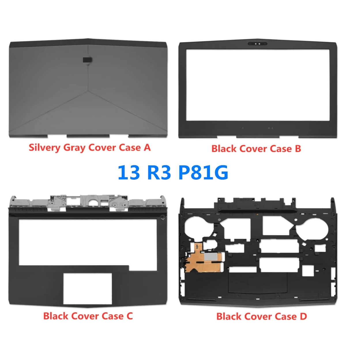 Coque arrière pour ordinateur portable Dell Alienware 13 R3 M13X R3 P81G LCD, lunette avant, repose-l'hypothèse, astronomique, charnière, nouveau