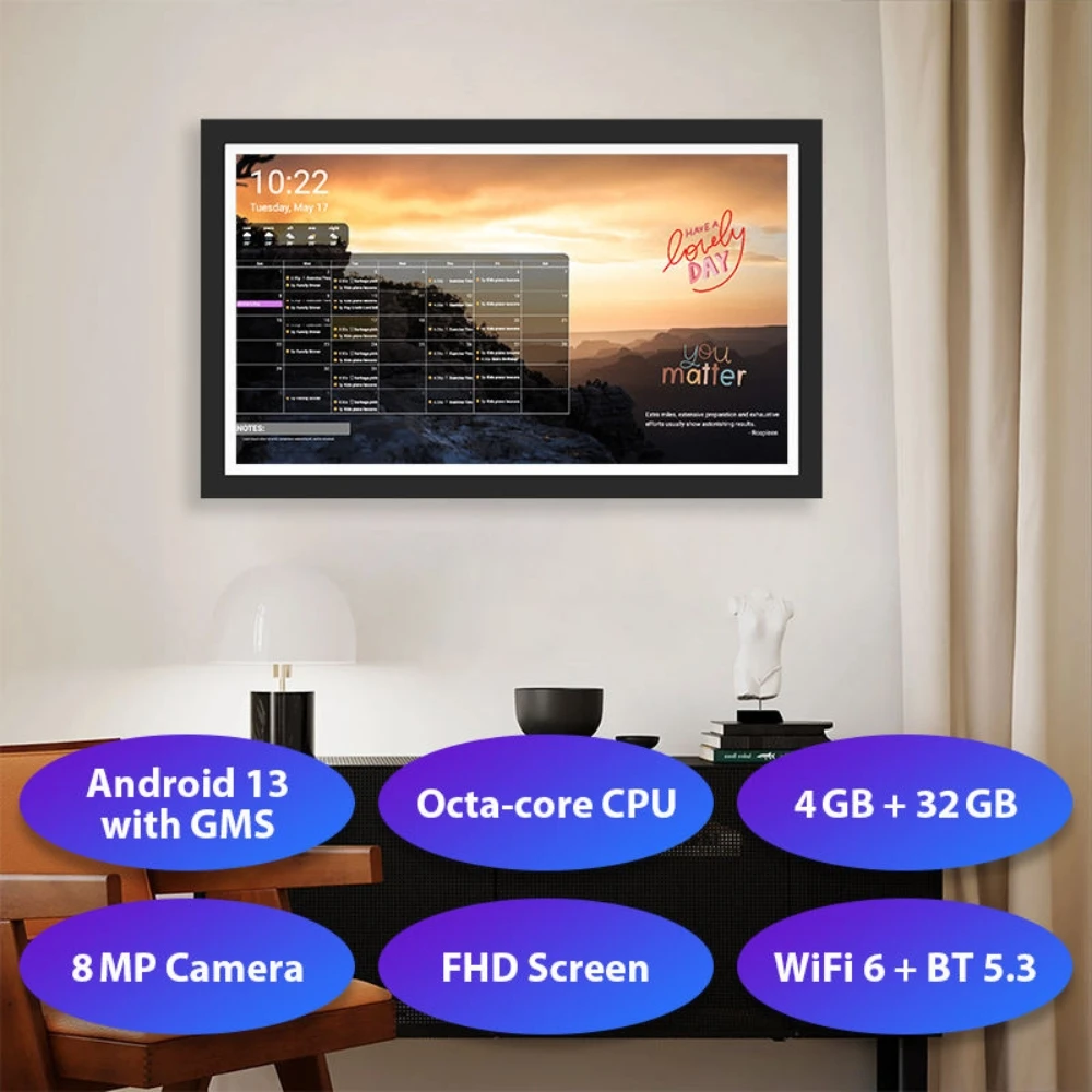 ELC متوفر شاشة تقويمية رقمية للمنزل RK3588S2 TP شاشة تصفيح كاملة Pos كشك عرض اللافتات الرقمية