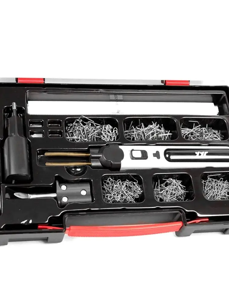 Machine à souder les plastiques, Kit de réparation des fissures de panneaux, coupe thermique, agrafeuse à chaud, ensemble d'outils de réparation de trous en plastique avec lumière LED