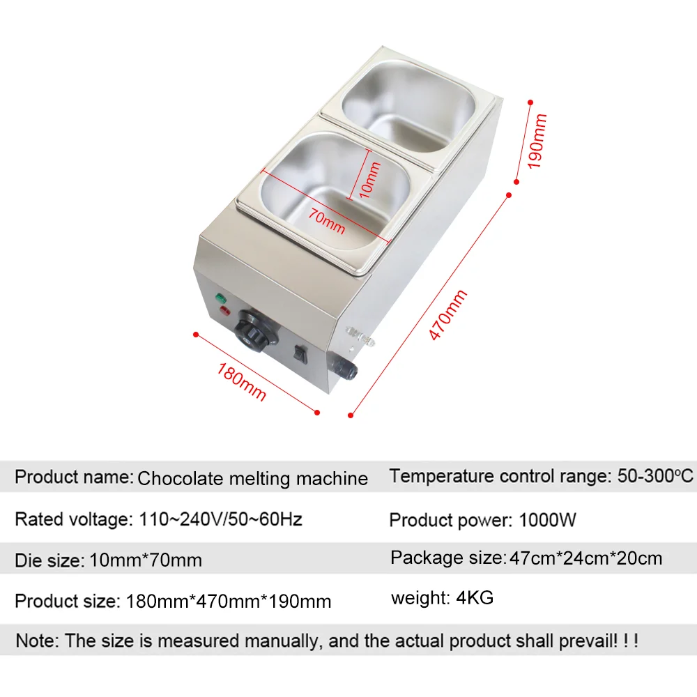 Komercyjny elektryczny sprzęt do podgrzewacz do czekolady do temperowania piec grzewczy mleka 220V/110v