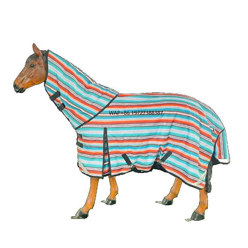2023 Neuer Stil: 5000+ Ripstop, wasserdicht, gestreift, mittelgewicht, Pferdedecken mit individuellem Logo-Service