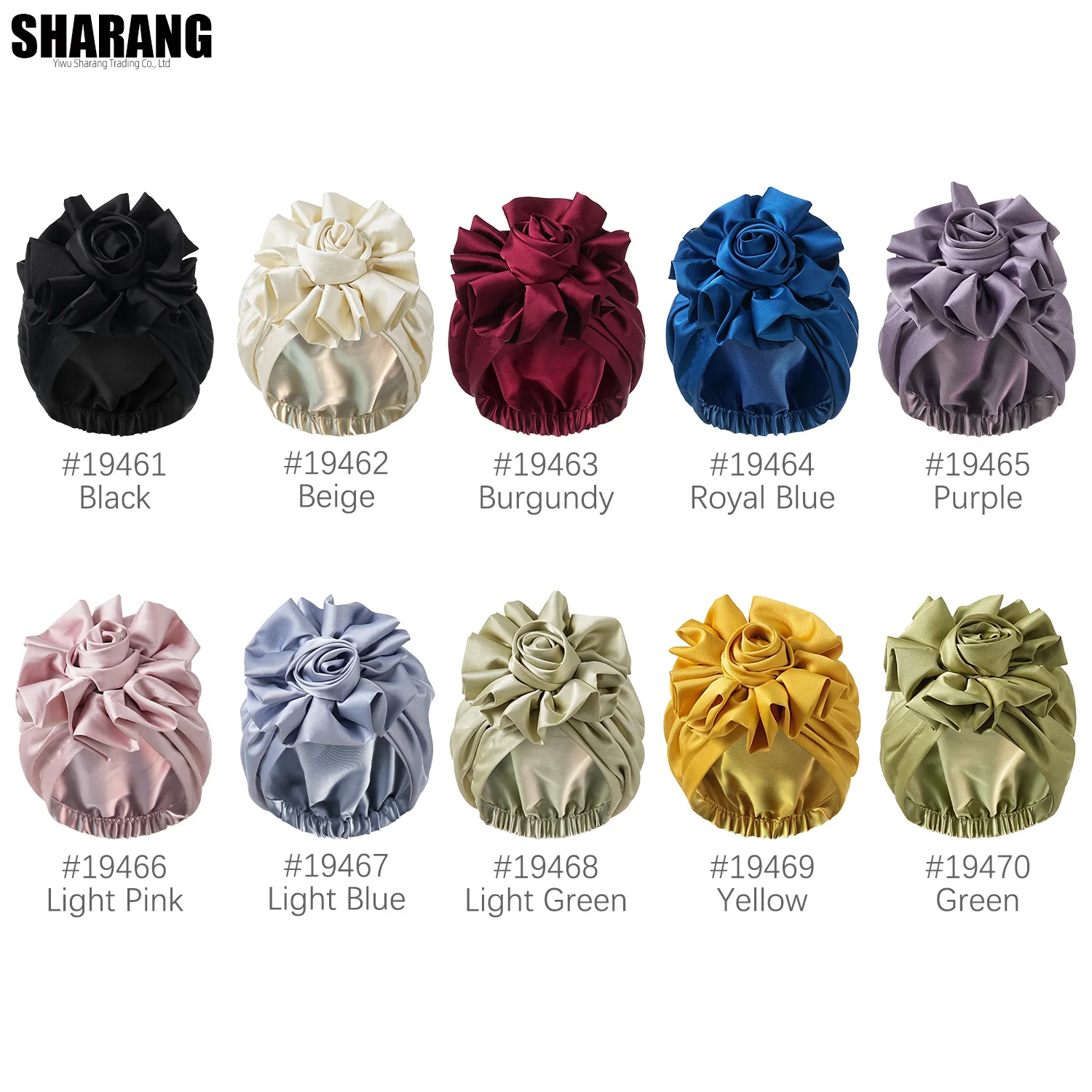 1 Stück Damen-Turban mit großer Blume, weicher Kopfwickel, Beanie-Mütze für Damen, Kopfbedeckung, Stirnband – Detail 1