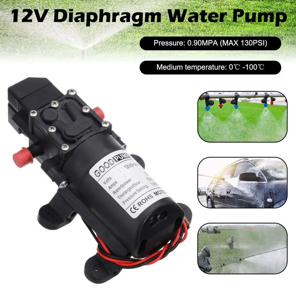 Automatic Switch Intelligent Valve Agricultural Black Diaphragm Durable Water Sprayer Water Pump Self Priming Pump Car Washing