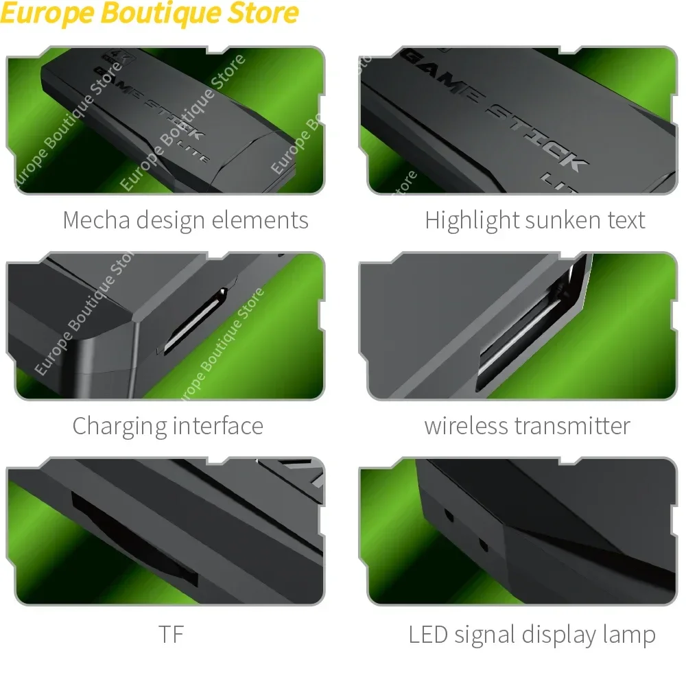 وحدة تحكم ألعاب M8 2.4G وحدة تحكم ألعاب تلفزيون مزدوجة لاسلكية HDMI عالية الوضوح PS أركيد 20000 لعبة