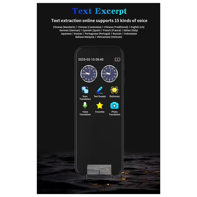 

-BOFF AI Scanning Reading Translator Pen Translator Pen With 113 Language Vioce Offline Translator Dictionary