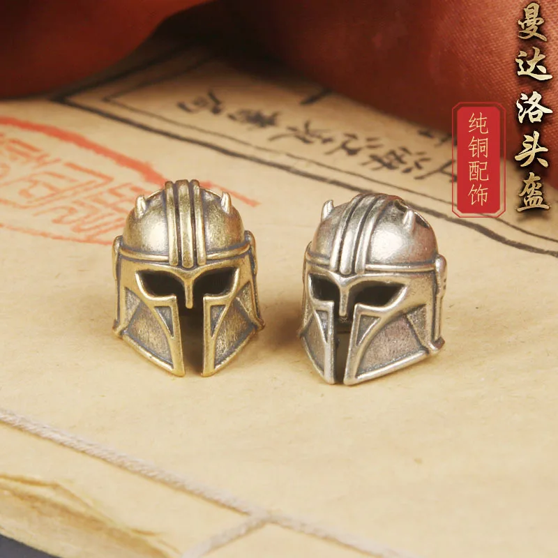 cobre-puro-star-wars-o-capacete-mandaloriano-paracord-pingente-mascara-edc-faca-pingente-chaveiro-pingente-acessorios-artesanais