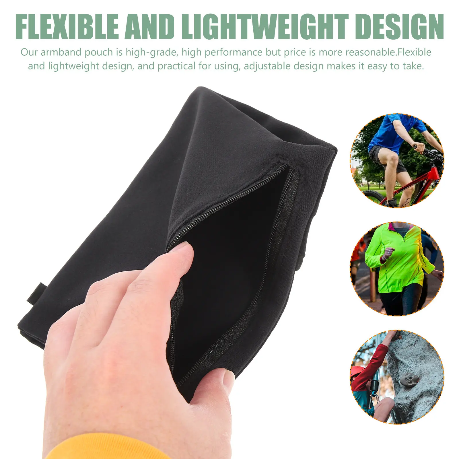 High Performance Arm Phone Sleeve Running Armband Bag for Mobile Phones Lightweight Comfortable Breathable Flexible Adjustable