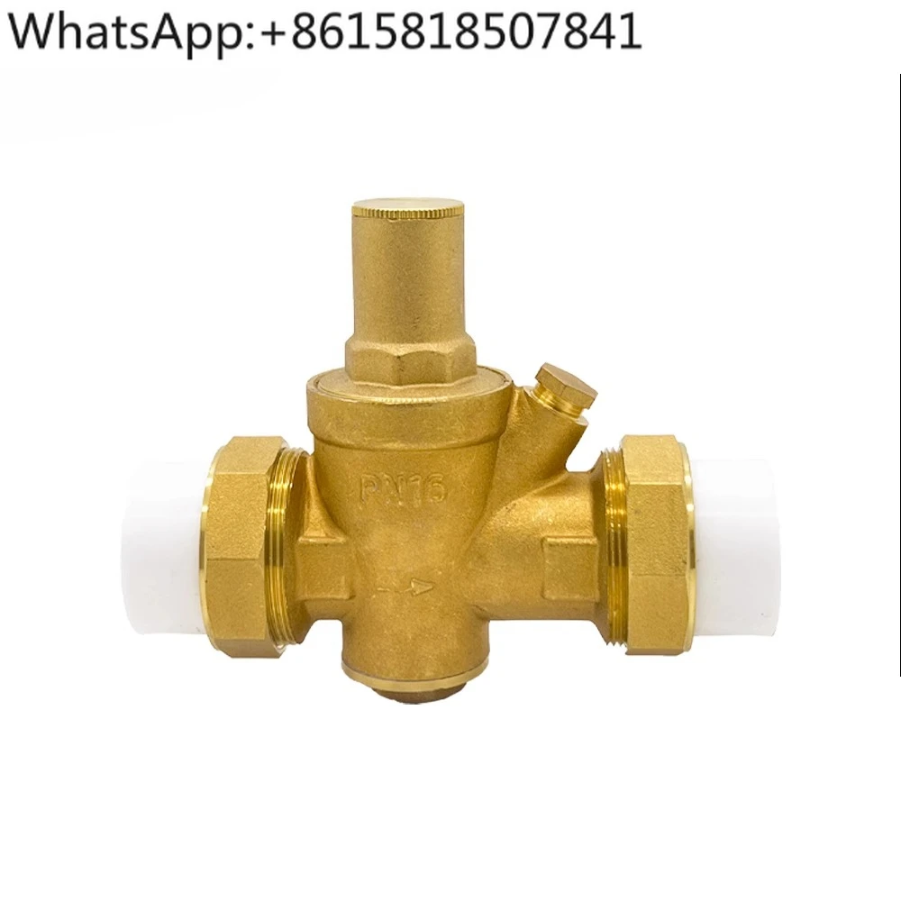 3 قطعة PPR20/25/32 خط أنابيب المياه صمام تخفيض الضغط الضغط المستمر تنحى منظم صمام 4 نقاط موصل البولي ايثيلين #3