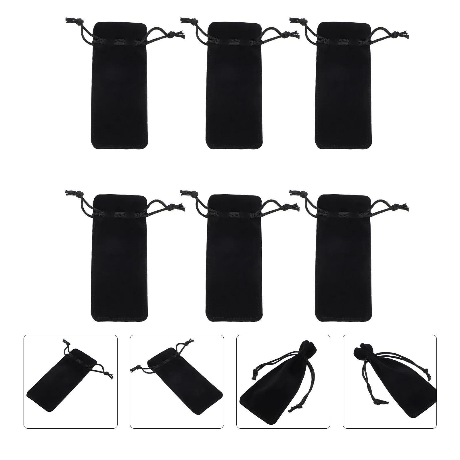 6Pcs Lippenstift Lagerung Beutel Hohe Qualität Staubdicht Lip Gloss Tasche Reise Make-Up Organizer Kleine Frauen Lagerung Halter