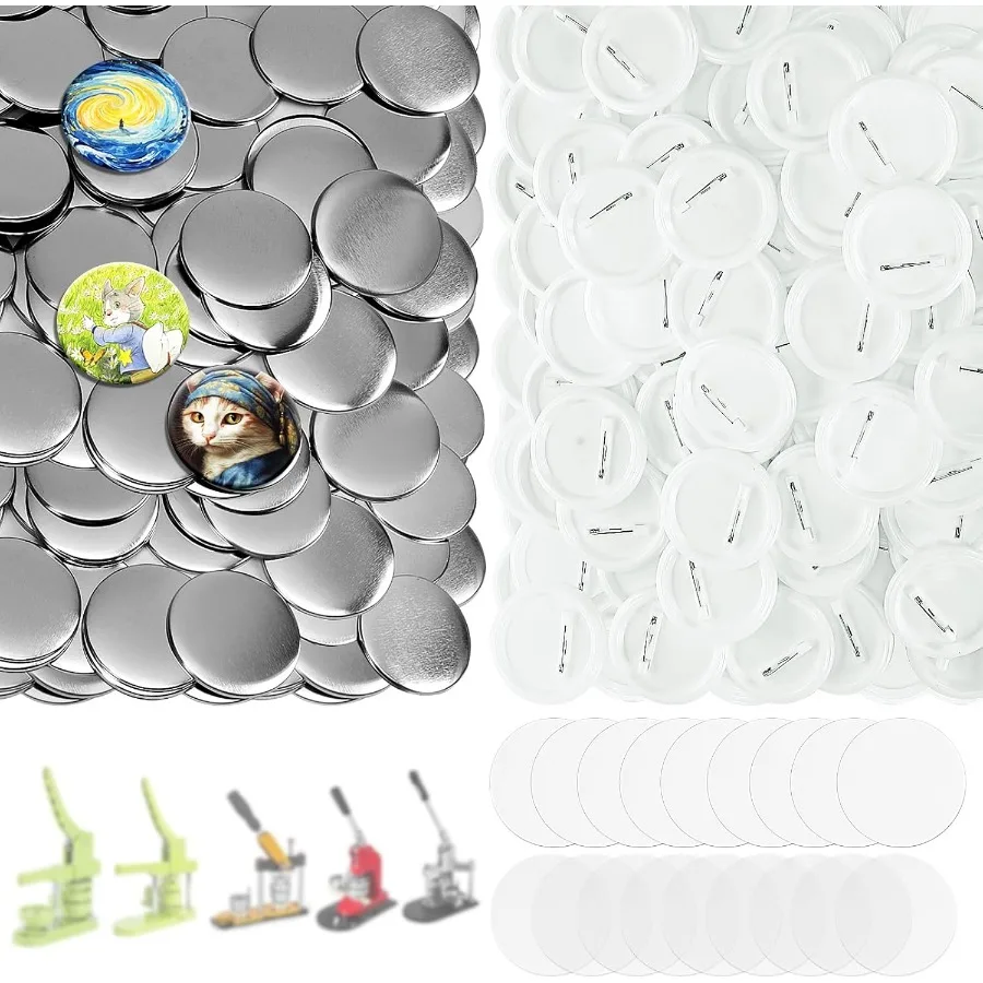 200-ensembles-de-fournitures-de-fabricant-de-boutons-de-225-pouces-pieces-de-badges-rondes-de-58mm-avec-couvercles-metalliques-dos-de-broche-en-plastique-film-transparent-papier-vierge-perf