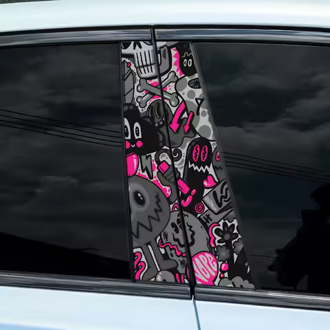 Funny Dopamine Graffiti Car Stickers for Auto B-pillar Waterproof Sunscreen Automobile Vinyl Decals Cover Scratches Decoration