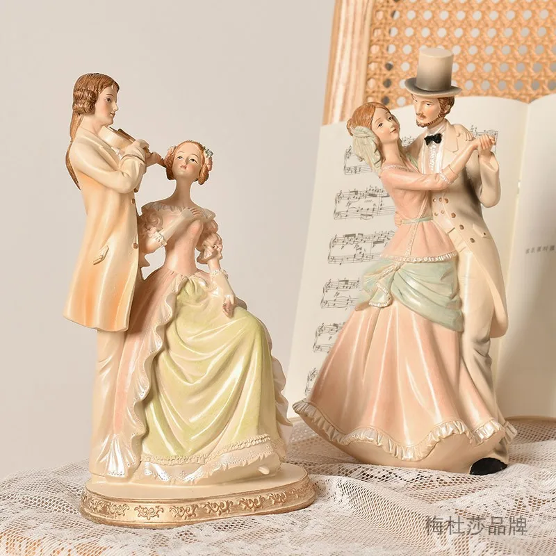 European character sculpture ornaments creative home decoration accessories girl Victoria resin statue painted arts wedding gift