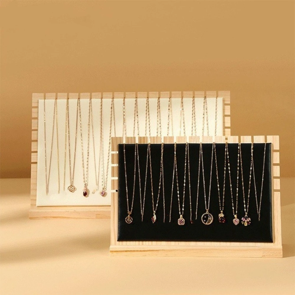 New Wood Jewelry Display Stand Detachable Vertical Earrings Shelf Square Bangle Storage Rack Jewelry