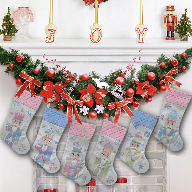 

Nutcracker Soldier Christmas Stocking Traditional Hanging Ornament for Office and Home Decor Festive Xmas Tree Decoration Gift