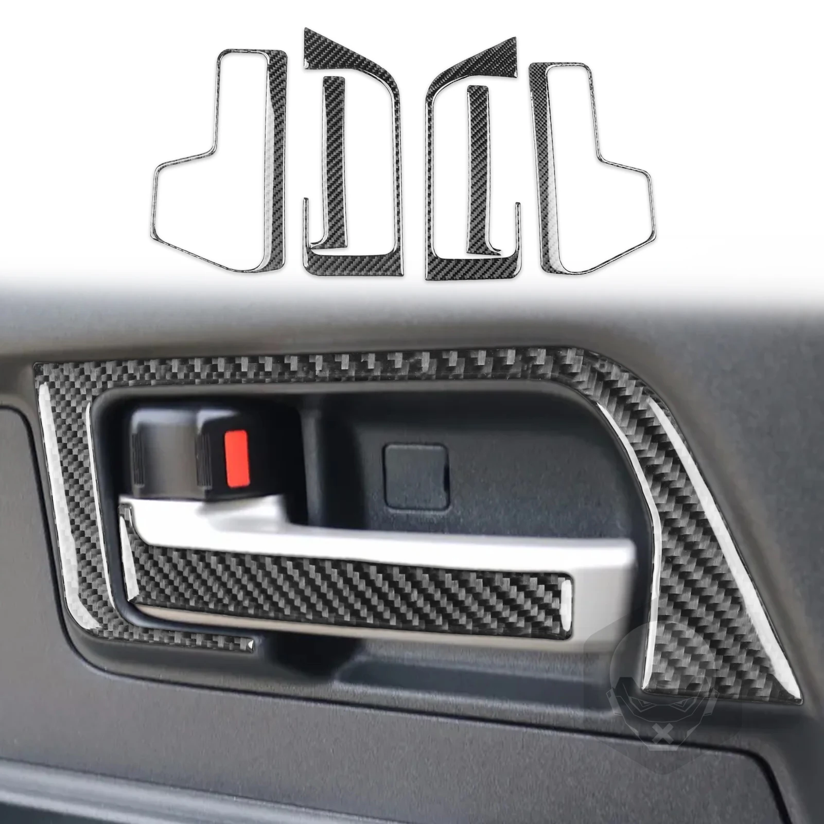 

Декоративная накладка на дверную ручку для Fj Cruiser 2007, 2008, 2009, 2010-2021, стикер для отделки салона автомобиля, аксессуары из углеродного волокна
