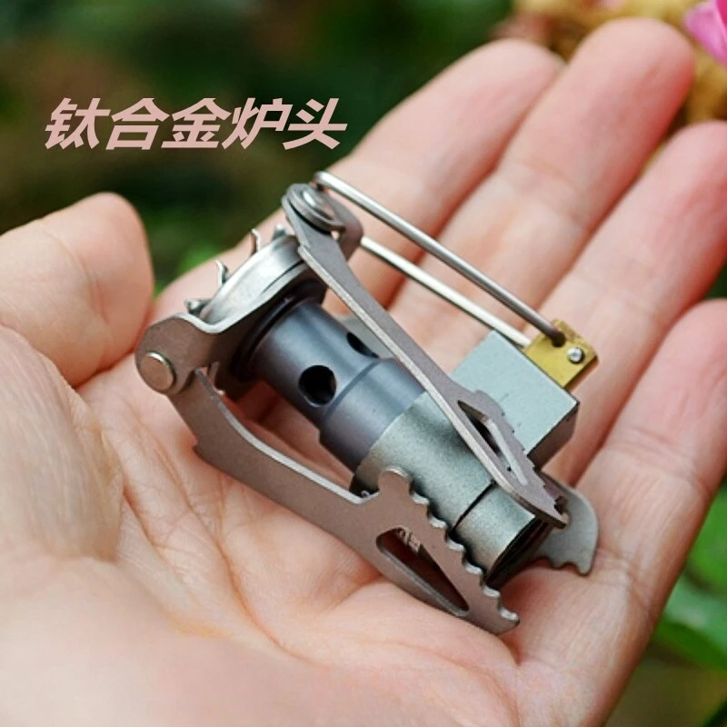 3000T Portable Titanium Burner, Outdoor Camping Picnic Windproof Stove, Gas Stove