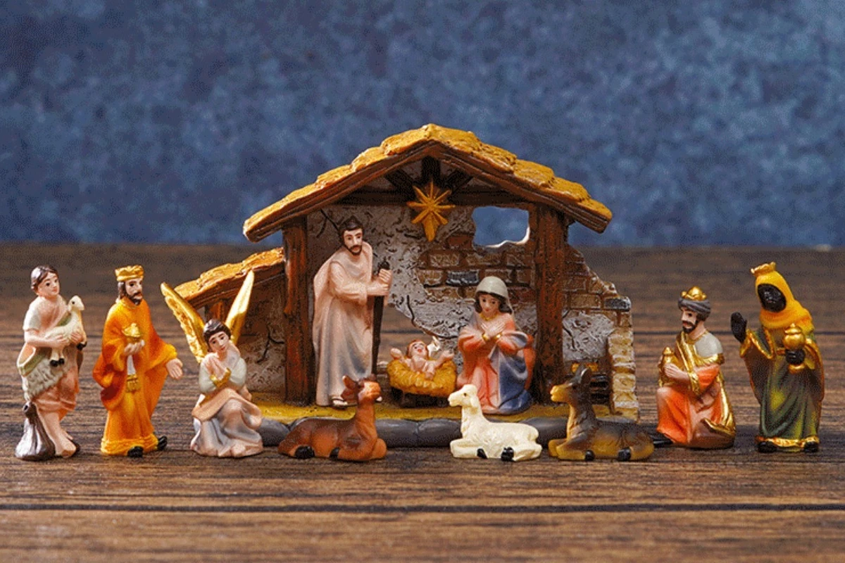 2025 Resin Nativity Figure Set: Christmas Christ Birth Of Jesus Ornaments – Ideal Xmas Navidad Decor for Home Tabletop Accents
