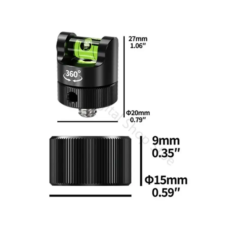 96BA Kamera-Wasserwaage, Mini-Nivellierwerkzeug aus Metall für Telefonhalter, Videohalterung, Schreibtischrahmen und – Detail 6