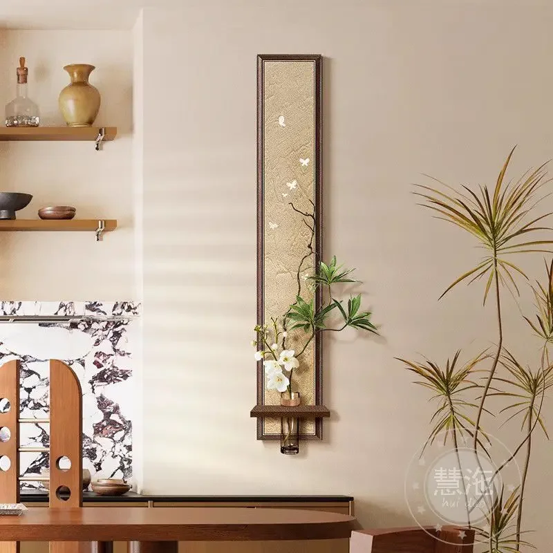 3D Sandstone Wall Art With Hydroponic Green Plant Modern Decorative Hanging Painting For Living Room Entrance And Home