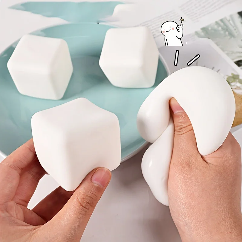 1Pc Shaping Tofu Soft Pinch Slow Rebound Squeeze Toy for Kids Adult Pop Fidget Toys Children Sensory Entertainment Games Gifts