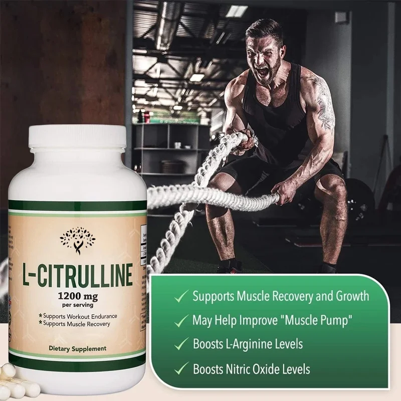 L-citrulline Capsules, 1200mg Per Serving, 60 Capsules, Monthly Supplement, Nitric Oxide Booster, Muscle Recovery Supplement