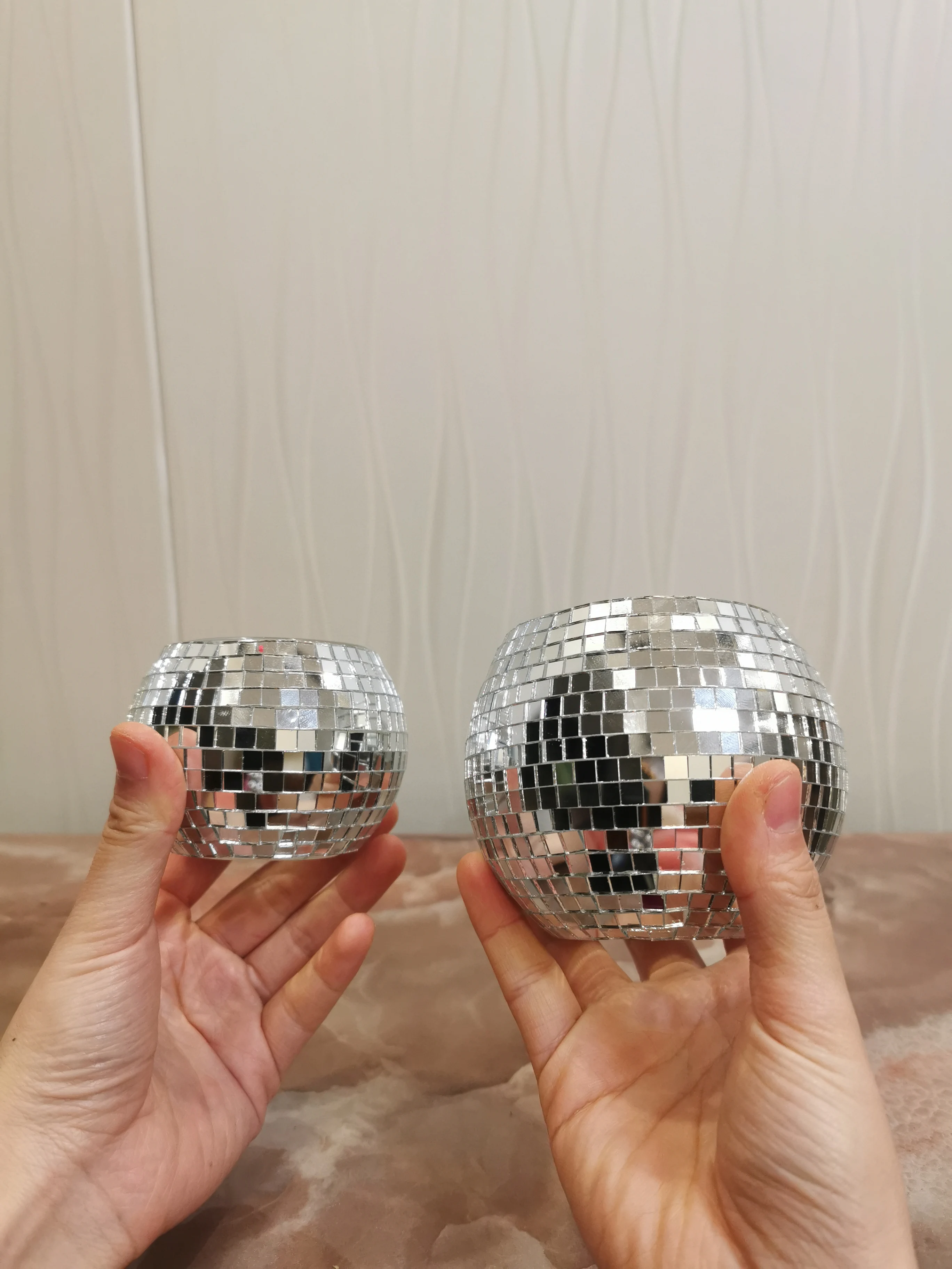 Disco Ball Tea Light Candle Holder Flower Pots Matchstick Holder Table Centerpiece Wedding Decor Candlestick Housewarming Gift