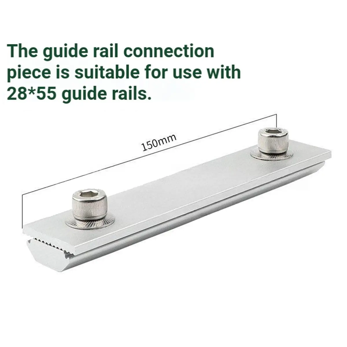 4PCS 15cm Solar Panel Aluminum Mount Rail Connector, Photovoltaic Support Rail Connector, for Connect and Fix Solar Rail
