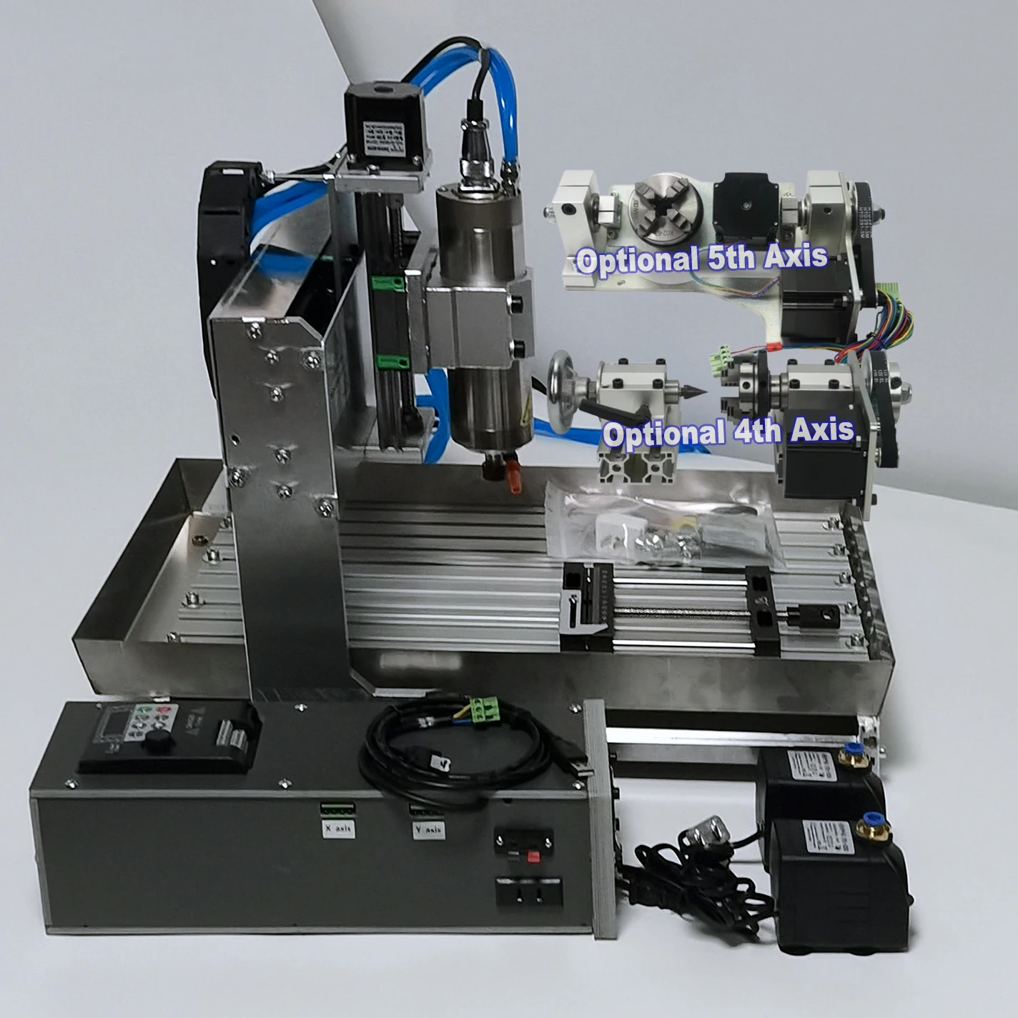 Water Cooled Aluminum Engraving Machine 500x800mm 1.5/2.2KW 3-5axis Wood CNC Router 5080 Metal Engraver Drilling Milling Lathe