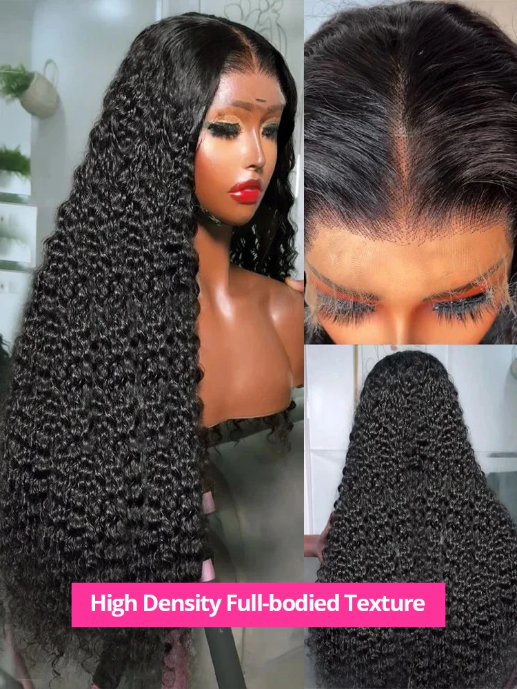 High Density 250% 40 46Inch Deep Wave 13x6 HD Lace Front Human Hair Wig Loose Water Wave Curly 13x4 Lace Frontal Wig Human Hair image 5