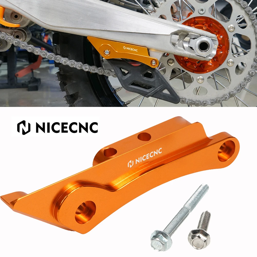 NICECNC Swingarm Guard Chain Guide Cover For KTM EXC EXC-F XCW XCF-W TPI 6D Six Days 125 150 250 300 350 400 450 500 2012-2023