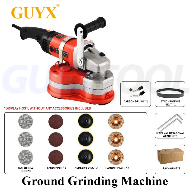 

3800W Cement Concrete Floor Polishing Machine Belt Sander Clean Ground Grinding Machine Grinder Sharpener Cutter Rough Planer