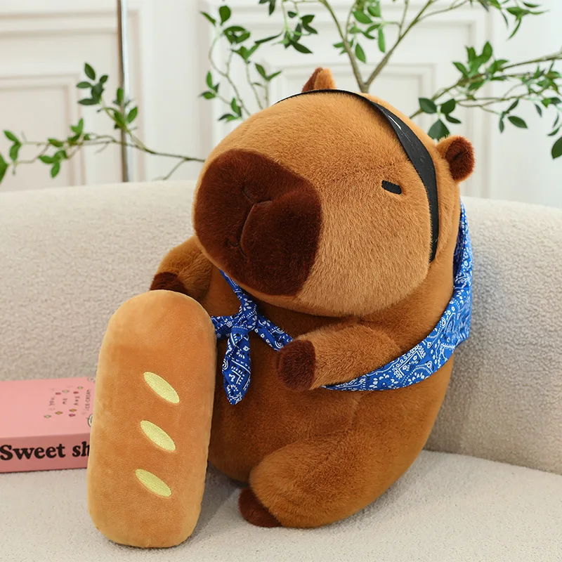 Kawaii Capybara peluche bambola di pezza portachiavi appeso decorazione per bambini compleanno regalo di Natale simpatico peluche animale per bambini