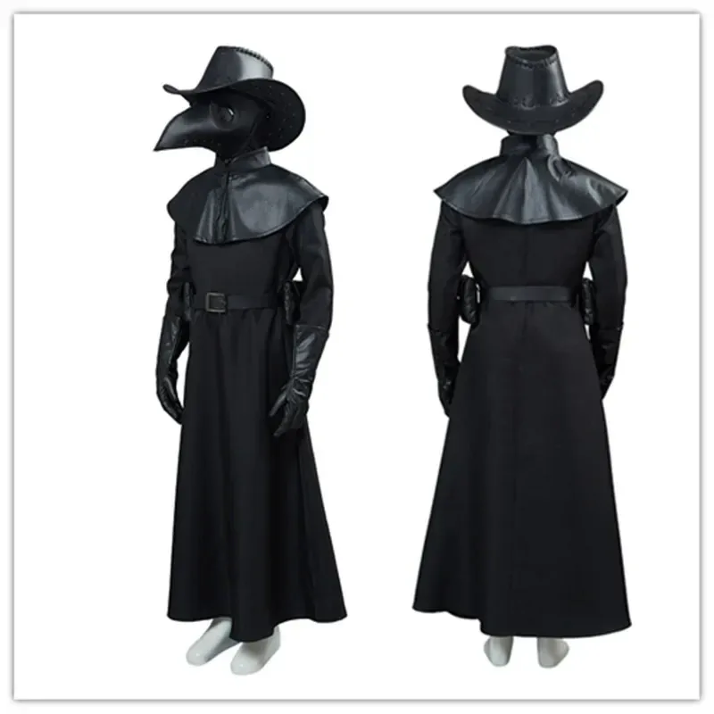 

Children's black hat plague doctor cosplay costume, suitable for Halloween and Christmas parties