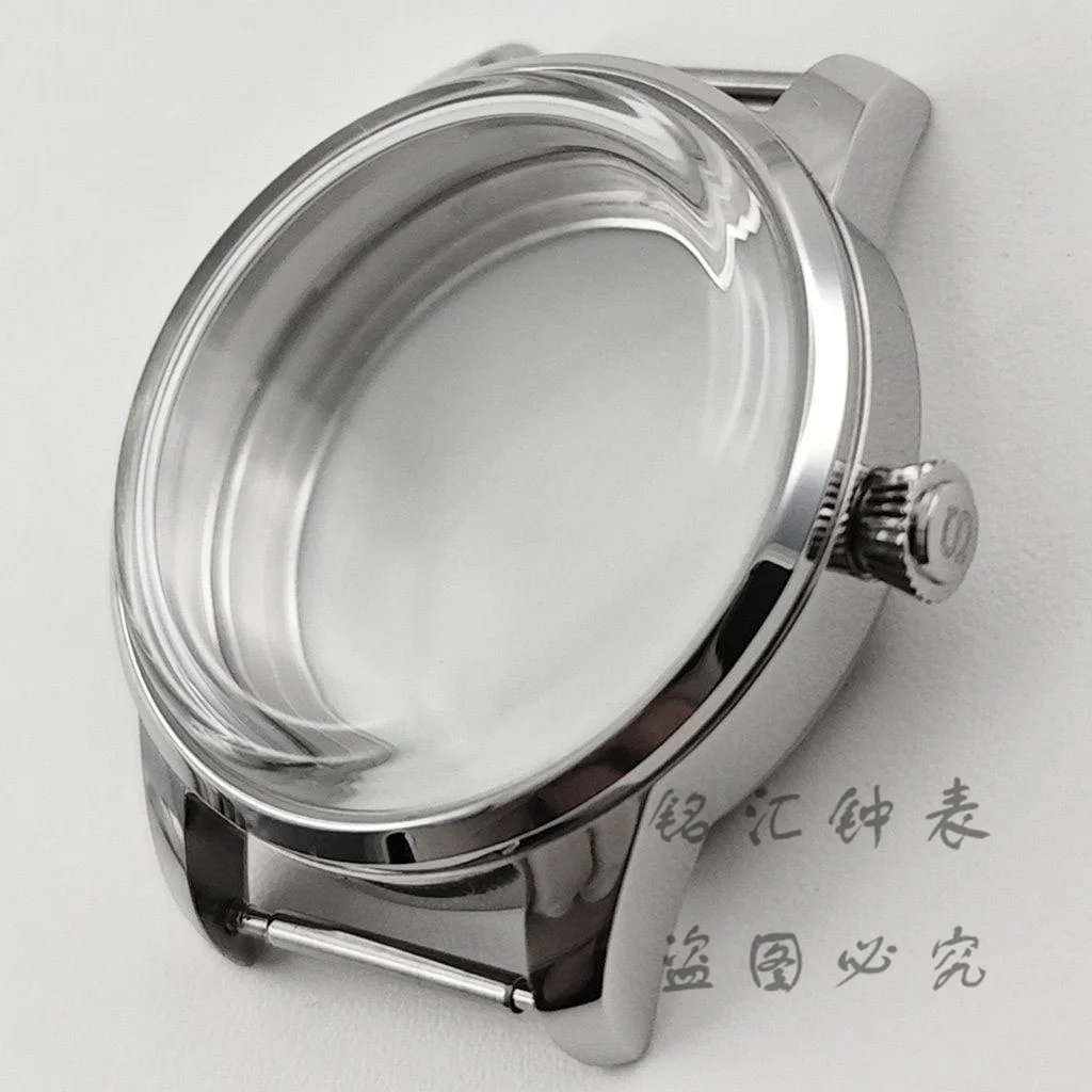 33MM Ladies' Cocktails Watch Case Stainless Steel Bracelet S Crown Arch Glass Silver Watch Case for NH35 4R35 NH38 4R38 Movement