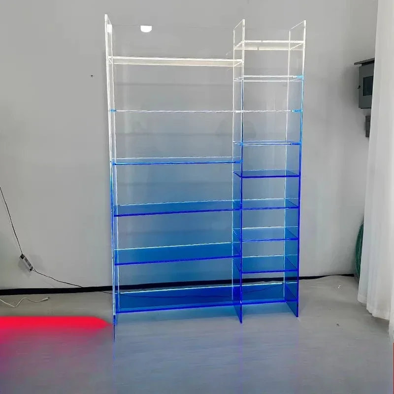 gradual change display cabinet large capacity shelf display cabinet shelf display rack lattice storage cabinet