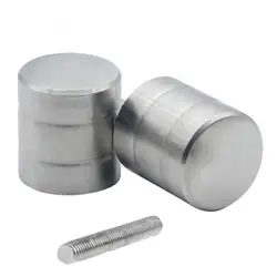 2Pcs Knob Cabinet Handle Handle Stainless Steel Glass Door Knobs Bathroom Shower Cabinet Handles with Screw
