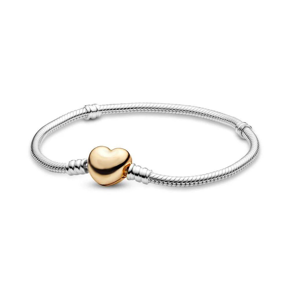 Bestseller: 925% reines Silber, klassische Serie mit herzförmigem Rundrohrkörper und Schlangenknochen-Armband für Frauen, DIY-Schmuckgeschenk – Detail 2