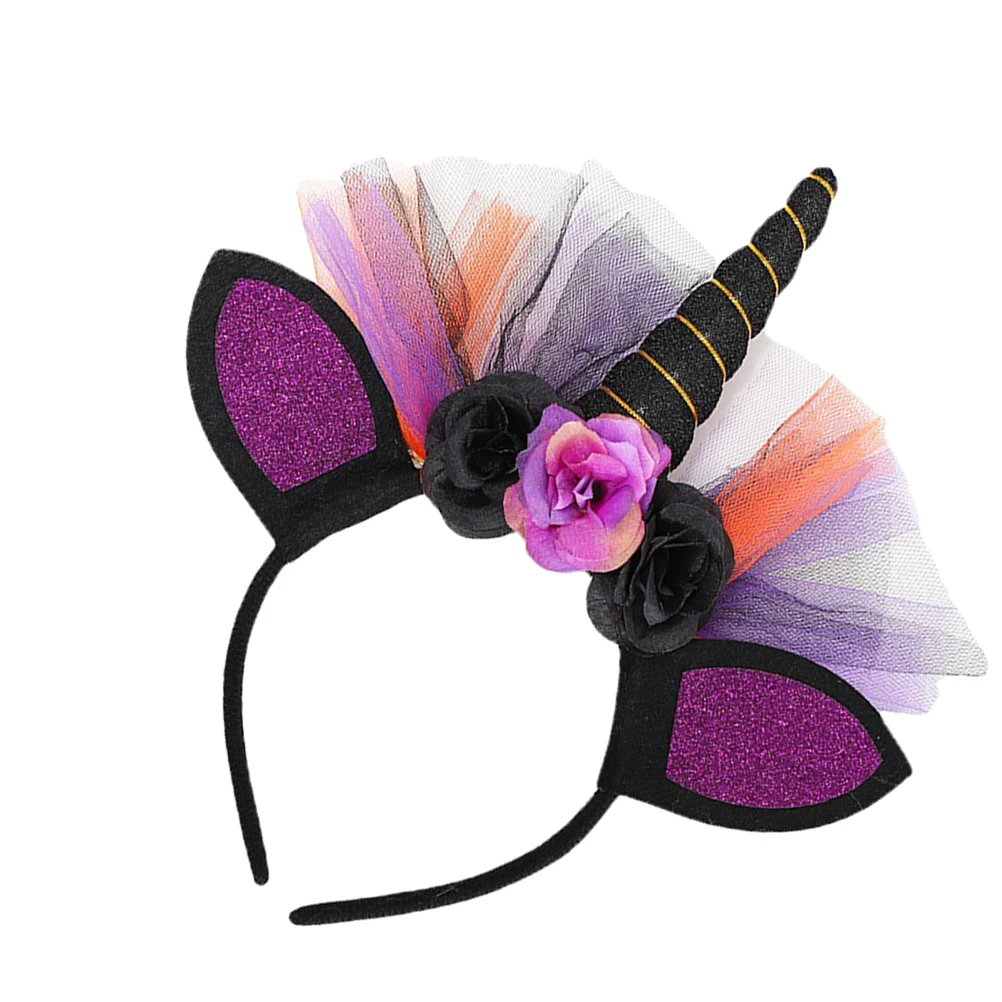 

Unicorn Headband Hair Decoration for Kids Lightweight Halloween Headdress Photo Stage Everyday Use Headwear Accessories