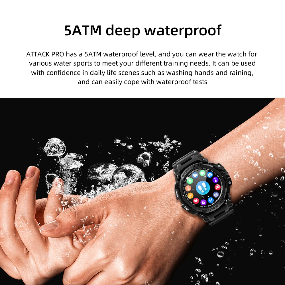 LOKMAT ATTACK Pro Sport Smart Watch Fitness Tracker Waterproof Smartwatches Touch Screen Heart Rate Monitor for Android Phone