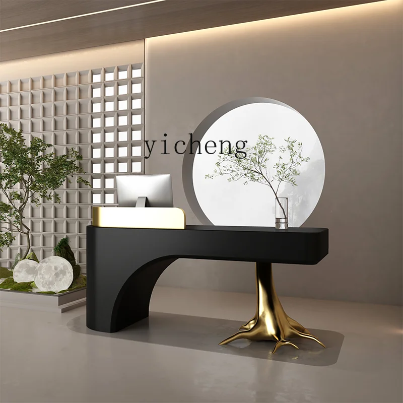 ZC Reception Counter Simple Modern Beauty Salon Bar Barber Shop Cashier Company Front Desk