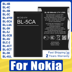 BL-4C BL-5C BL-4B BL-5B Battery For Nokia 2630 6100 5140 1100 1110 5230 N72 3310 5630 3720 N85 Lumia 925 535 630 225 Asha 300