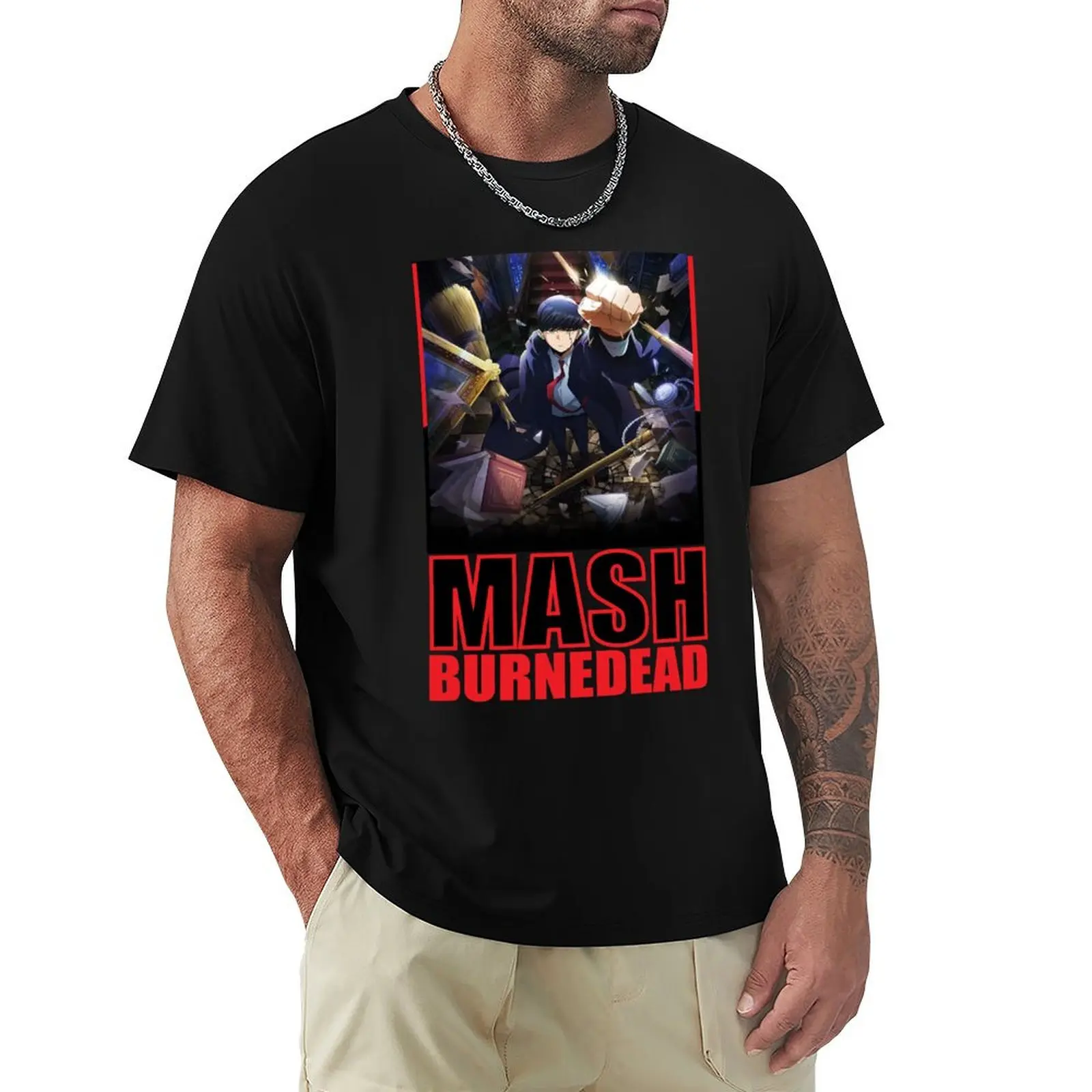 Mashle - Mash Burnedead T-Shirt man t shirts cotton T-Shirt